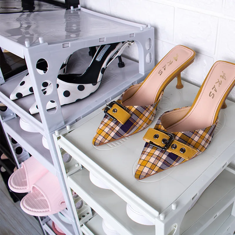 Толстые двойные стеллажи для обуви современный чистящий стеллаж хранение