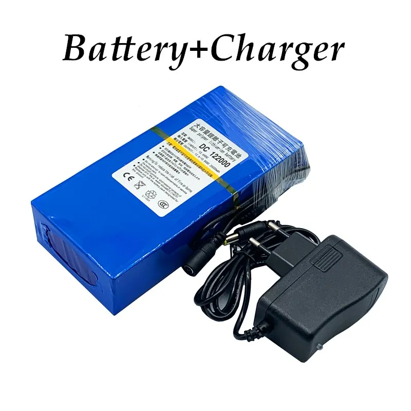 

Batería portátil de 12V, 20000mah, 12,6 V, alta capacidad, con cargador ión-litio batería recargable de, en venta