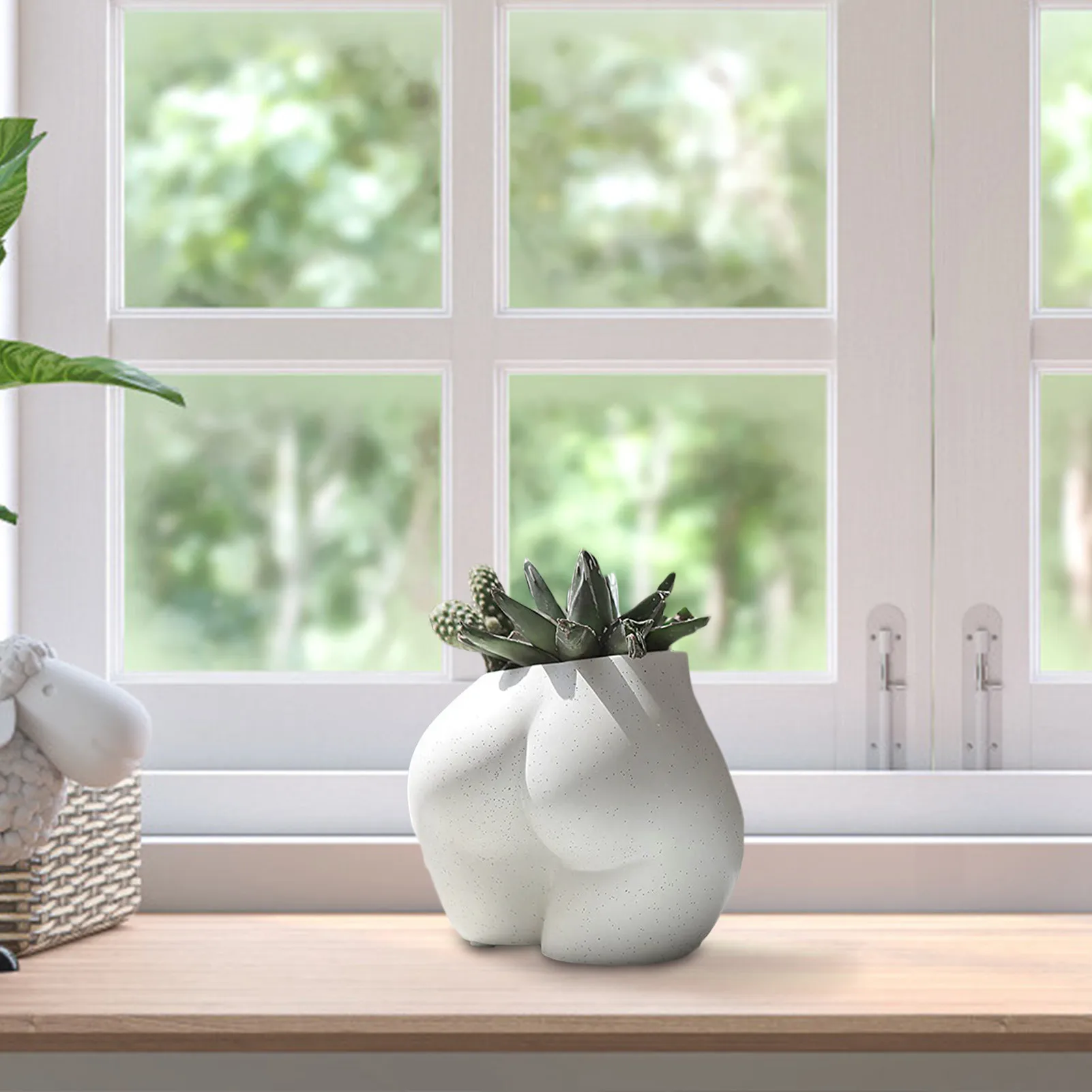 Пикантный цветочный горшок боди арт каучуковая ваза нагрудная ягодица статуя