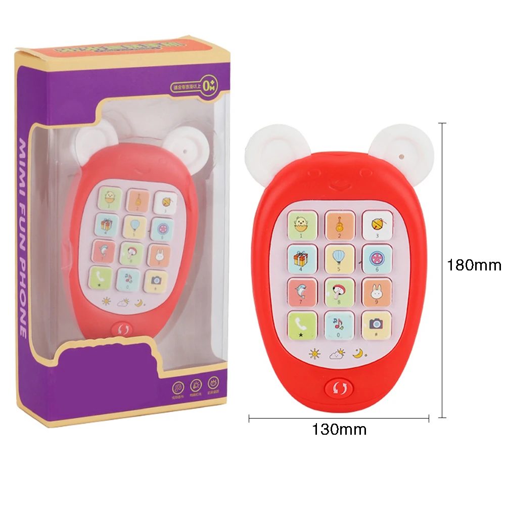 

Kid Electronic Cartoon Mobile Phone Toys Cellphone Music Educational Baby Gift for Children Early Learning Supplies