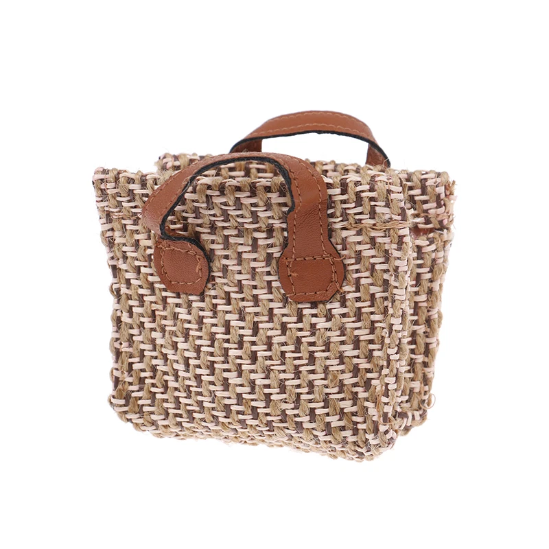 

1PCS Doll Accessories Doll Fashion Weave Handbag Dollhouse Accessories Toys
