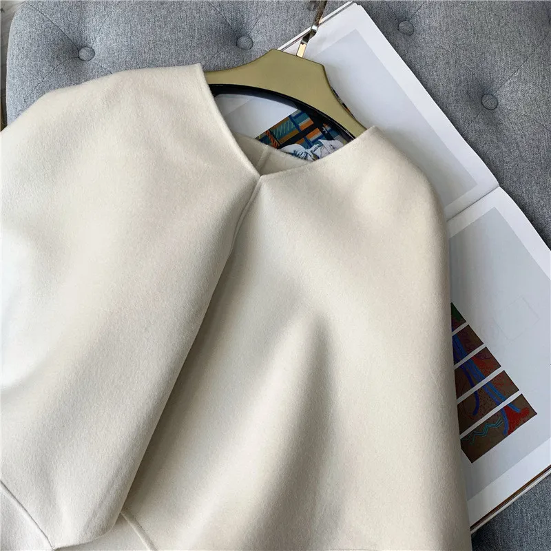 2019 Elegant Winter White Cashmere Sweaters Pullovers For Women Runway Long Sleeve Female Knitted Sweater Jumper Clothes | Женская