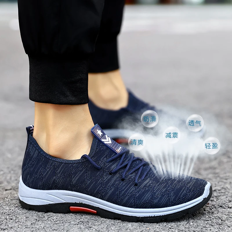 2021 Summer Breathable Upstream Shoes Men Mesh Shoes Anti-skid Fishing Trekking Climbing Hiking Shoes Male Zapatillas Hombre