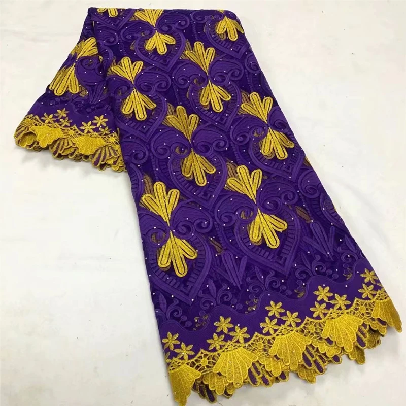 

Hot sale African Lace Fabric 2021 High Quality Tulle Lace Dress For Women Purple Laces