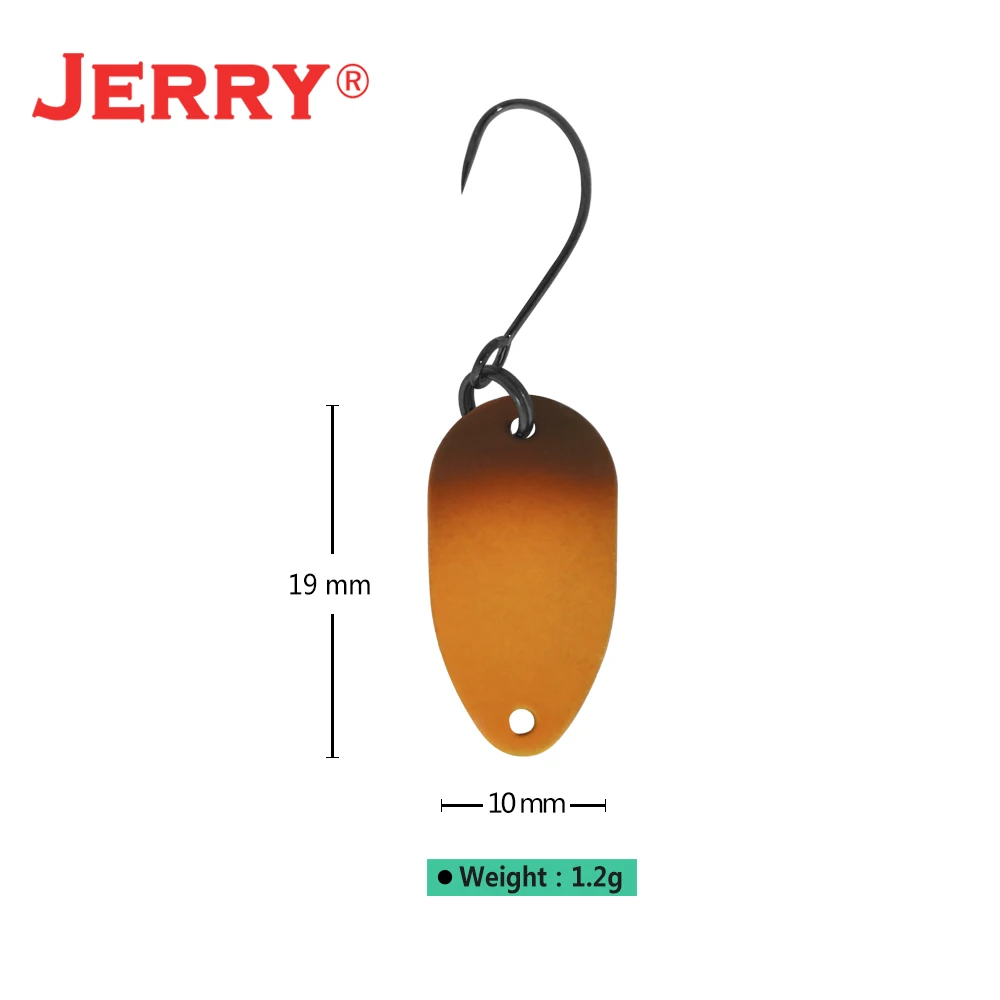 Jerry Gemini 1pc Spinning Fishing Micro Spoons Area Trout Wobble UV Colours Metal Lures Glitters Bait Wholesale