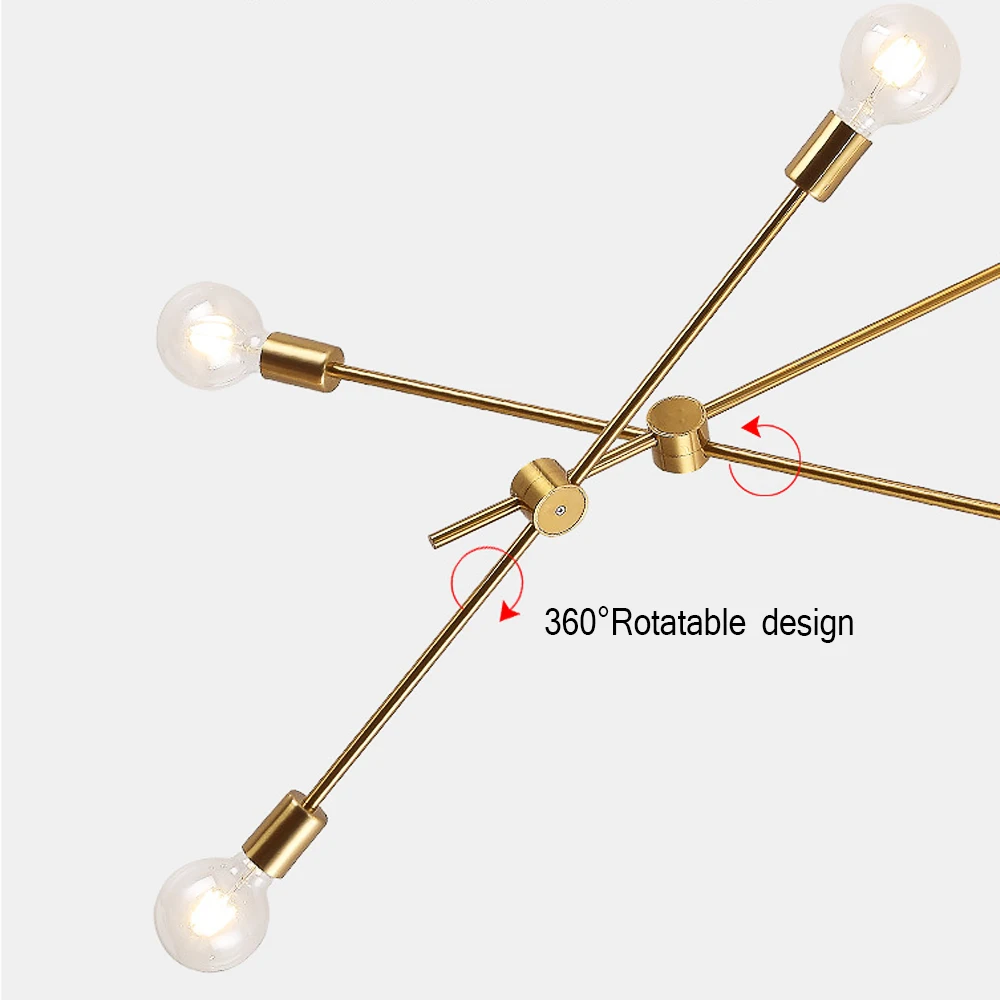 Modern Pendant Lights Lamp E27 Simple Hanging Lamp Nordic Metal Lustre hanglamp Gold Black For Living Dining Room