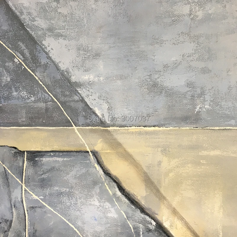 100% ручная роспись высокого качества абстрактный холст серый цвет абстрактная