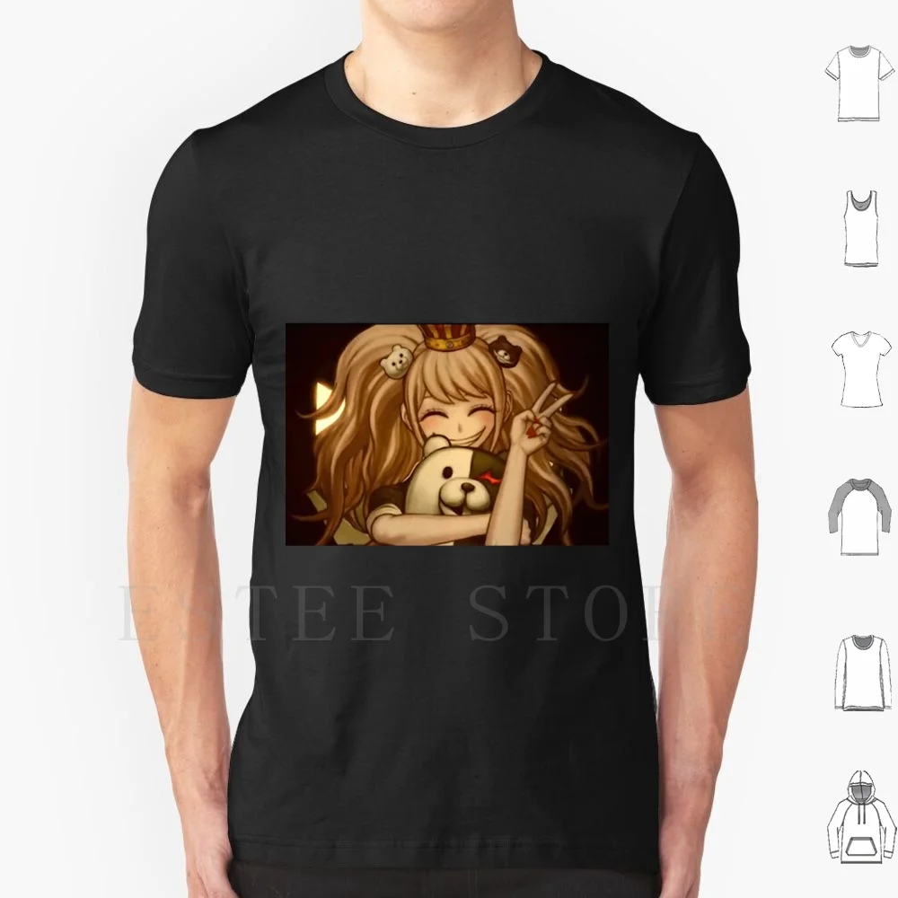 Junko Enoshima T Shirt DIY Big Size 100% Cotton Danganronpa Monokuma Junkoenoshima
