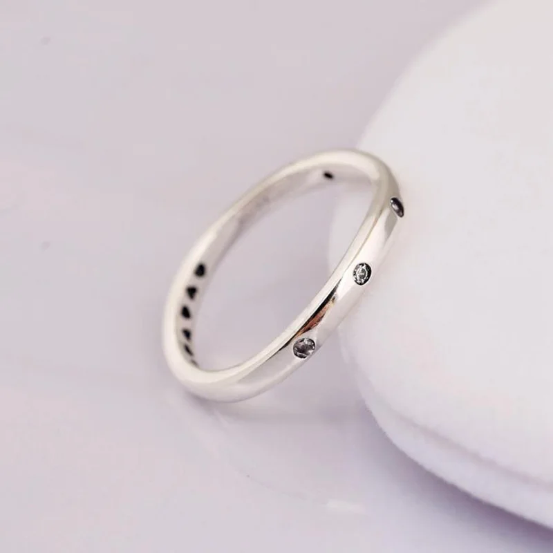

2020 New 925 Sterling Silver Pan Ring Water Whirl With Crystal Pan Ring For Women Wedding Party Gift Fashion Jewelry