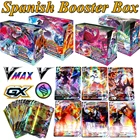 Новая Испанская версия, усилитель карт Pokemon, стильная полностью новая герметичная Розничная коробка V VMAX EX GX TAG, командные карты, игра