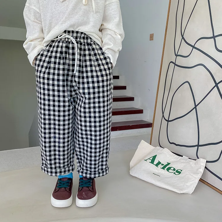 

Детские брюки в клетку, на возраст 1-11 лет