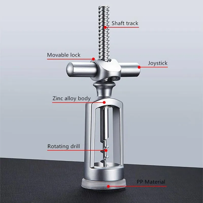 Оригинальный ручной штопор для вина из нержавеющей стали многофункциональный