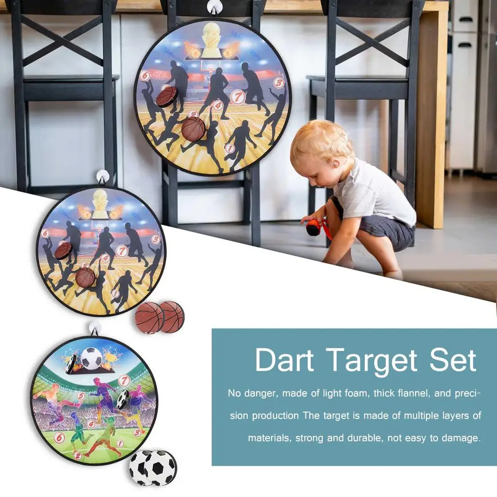 

Sticky Ball Target Throw Sports Dartboard Shooting Creative Outdoor Basketball Football Sucker Toys For Children Gifts Sandbag