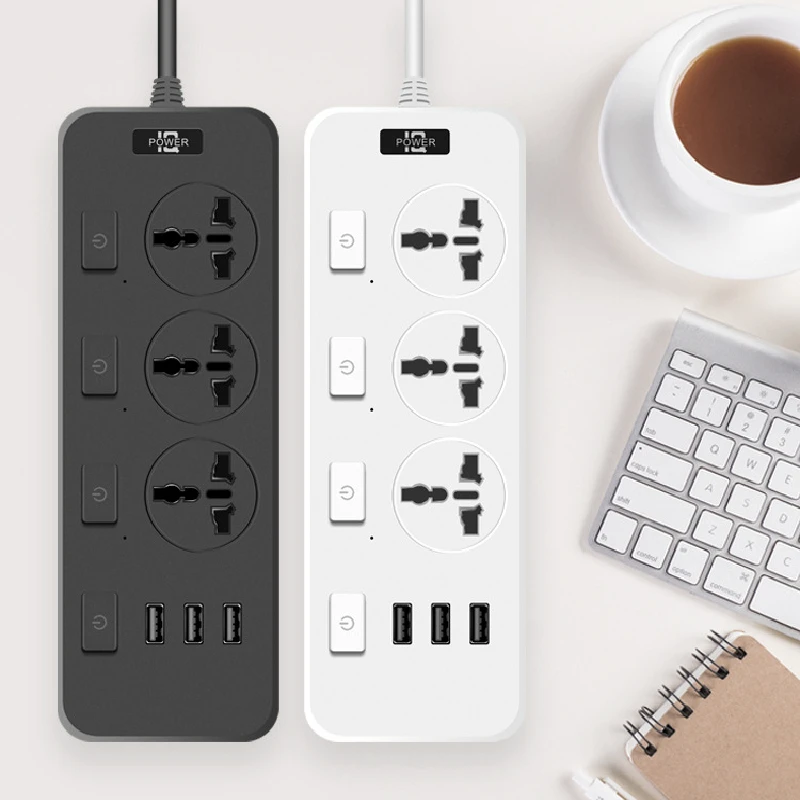

Удлинитель на 10 А с 3 USB-портами и 3 USB-портами