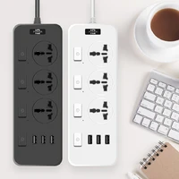 power strip 10a fast charging 3 usb extension socket plug ports 3 outlets socket adapter us uk eu power strip with usb ports