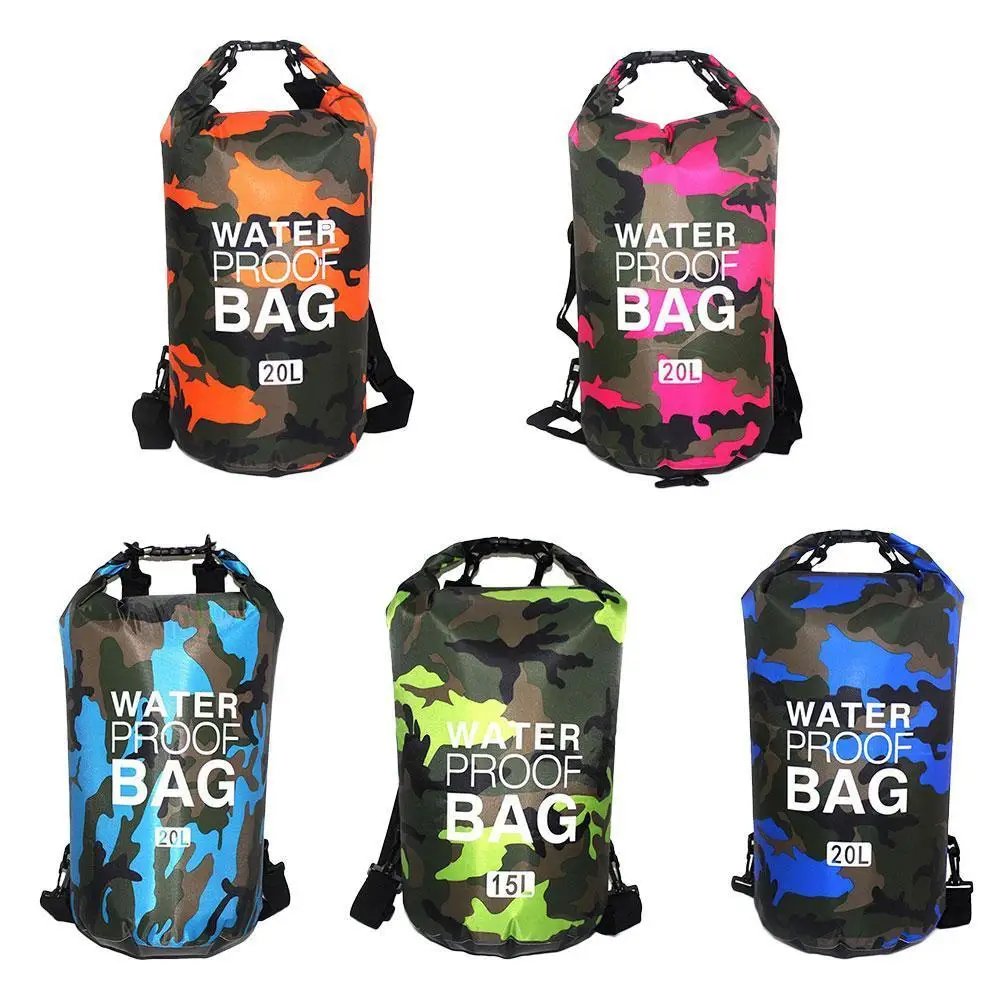 

Dry Camouflage Portable Rafting Diving Outdoor Bag PVC Trekking Sack Swimming Folding Storage Waterproof For River Bag
