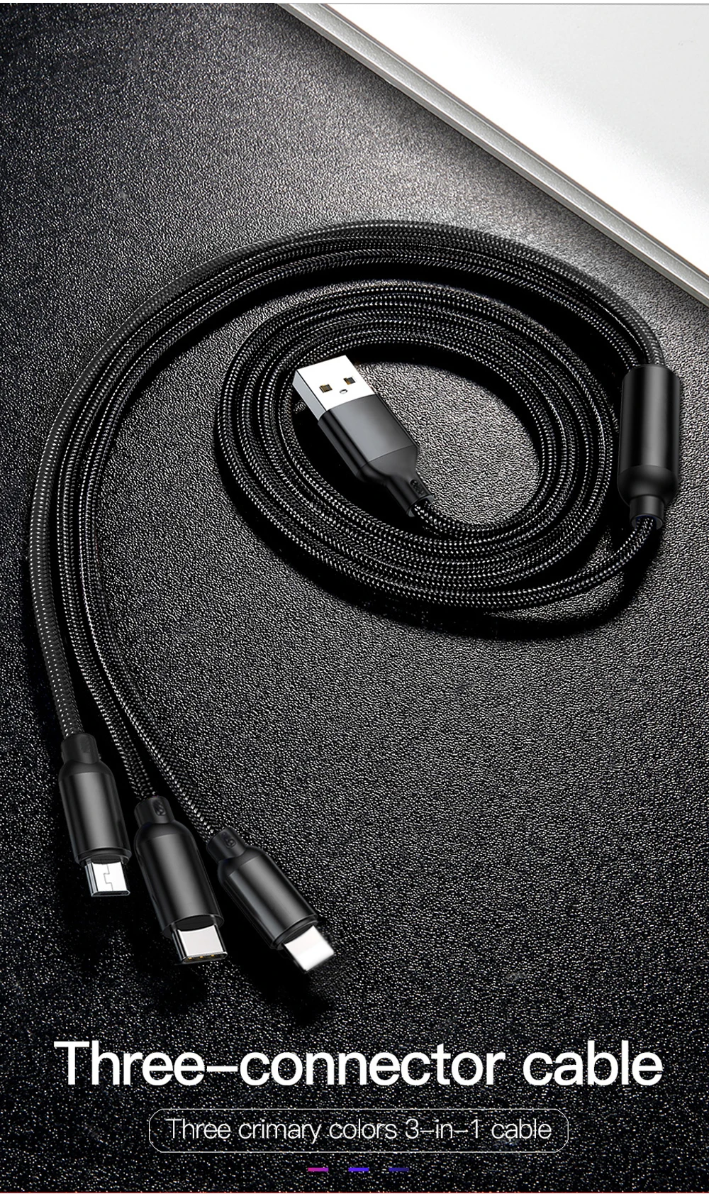 3 в 1 Usb зарядный кабель мобильного телефона Micro type кабель usb-c/HDMI для MacBook Pro Iphone Xs X 8 7 6 Android samsung huawei Xiaomi зарядное устройство Шнур