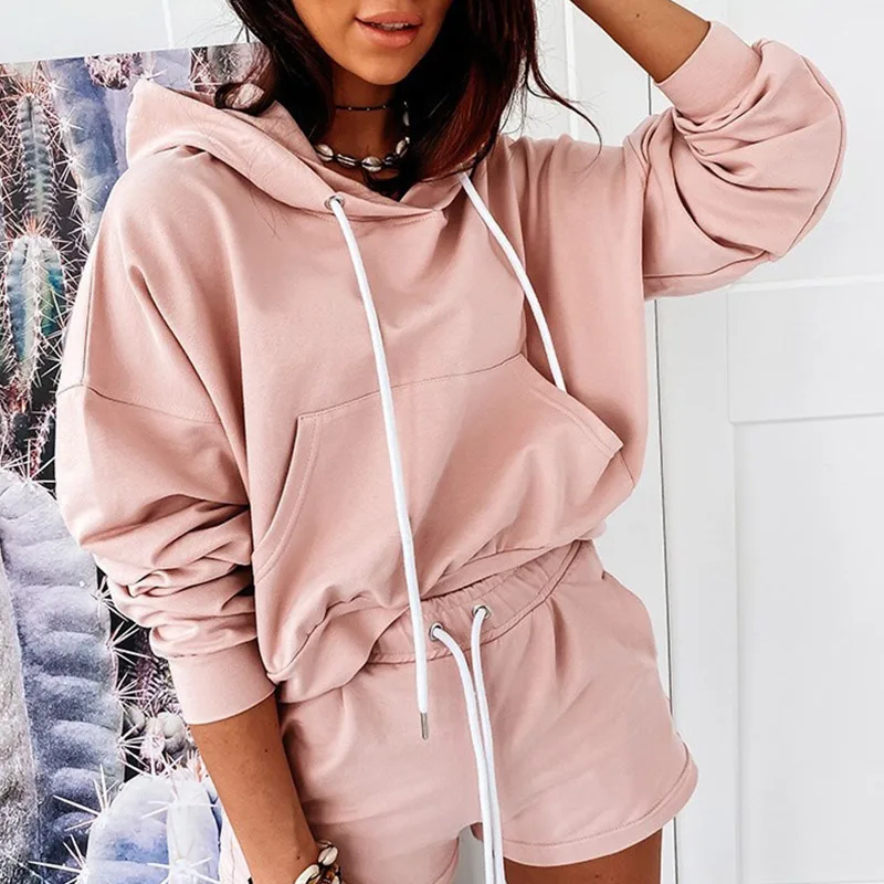 Спортивный костюм для женщин весенний комплект из 2 предметов толстовка с