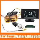 12 В 24 в 3 в 1 Универсальный ЖК цифровой датчик температуры воды для грузовика автомобиля Масляный Пресс ure измеритель вольтметр с 10 мм 18 NPT датчик масляного пресса