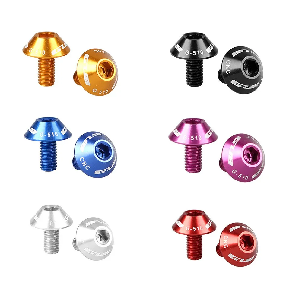 

2Pcs GUB G-510 Mountain Bike Water Bottle Holder Cage Fixed Screws Bolts Aluminum Alloy Air Pump Holder Bracket Fixed Screw