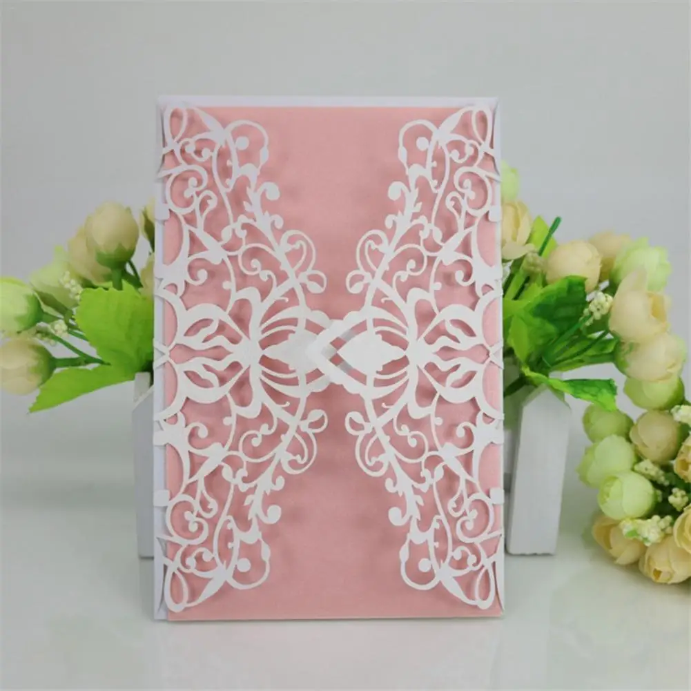 10 шт. новый стиль свадебные приглашения лазерная перламутровая бумага открытка