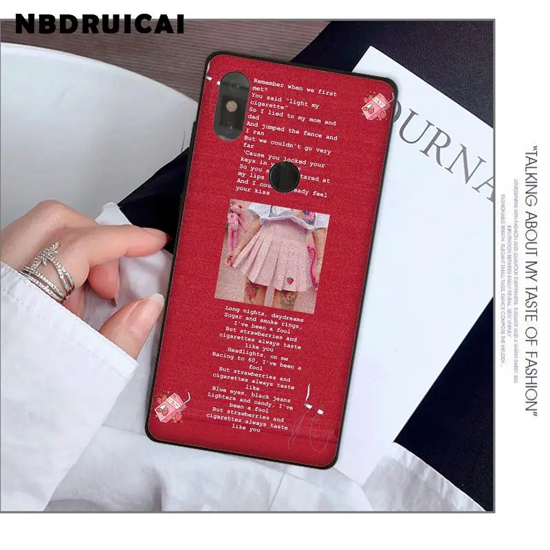 

NBDRUICAI Pink, Aesthetic, Songs, Lyrics, Aesthetic,Phone Case Cover for Xiaomi 8 9 se 5X Redmi 6pro 6A 4X 7 5plus note 5 7 6pro