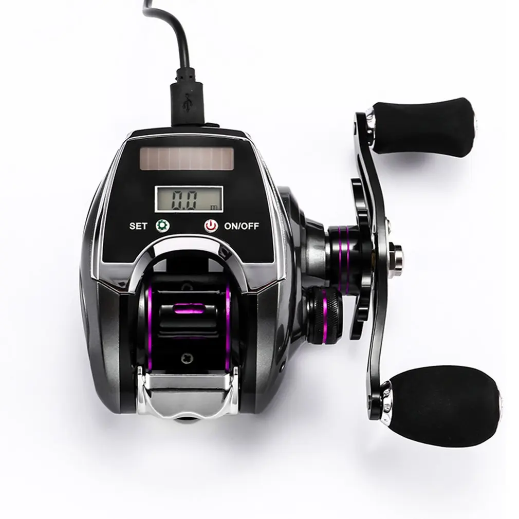 

2021 New Electronic Fishing Reel Counter Digital Display Baitcasting Reel 8.0:1 High Speed Ratio 2020 New Profile Line Pesca