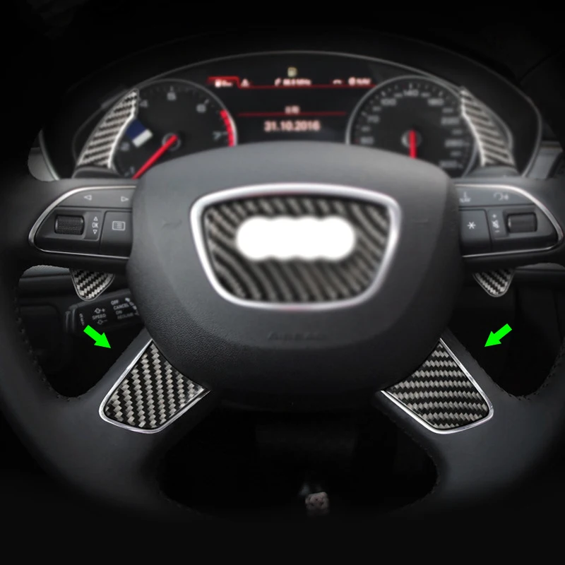 Отделка панели рулевого колеса из углеродного волокна для Audi A6 C7 A6L 2012 2013 2014 2015