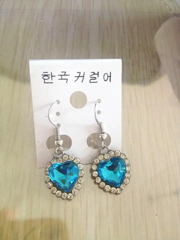 Blue Новые модные красивые серьги, популярные серьги с блестками, красные серьги с сеткой, простые длинные серьги, Женские Ювелирные изделия - Окраска металла: Blue