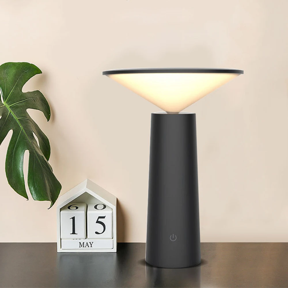 Светодиодная настольная лампа мягкий свет для спальни с вращением на 40 градусов