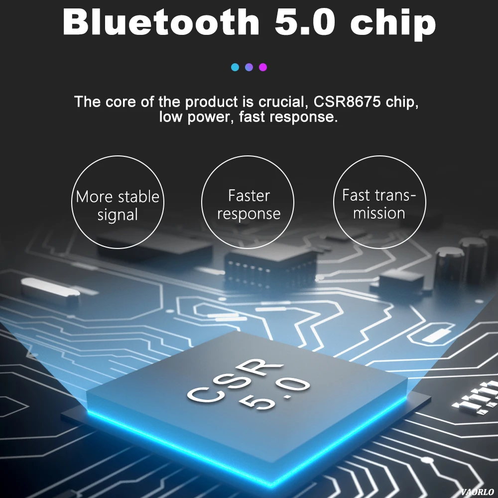 Беспроводной передатчик VAORLO APTX HD Bluetooth 5 0 управление через приложение стерео для