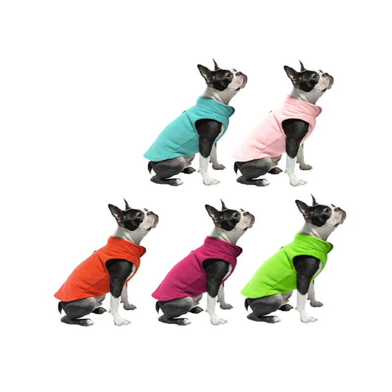 

Pet simple casual clothes, dog clothes, thick solid color fleece, pet dog and cat supplies