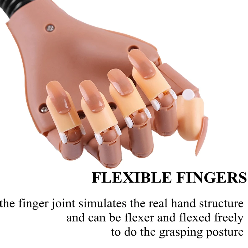 Professional Nail Practice Hand Fake Hands Modle For Nail Art Making With 100pcs False Nails Flexible Adjustable Manicure Tool