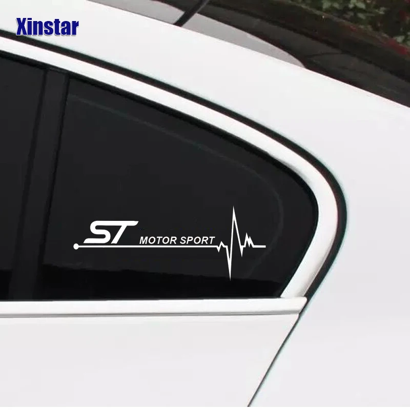 2 шт. ST STLINE автомобильные наклейки на окна для Ford Focus Fiesta Mondeo Fusion Escape Edge Ecosport Kuga Smax