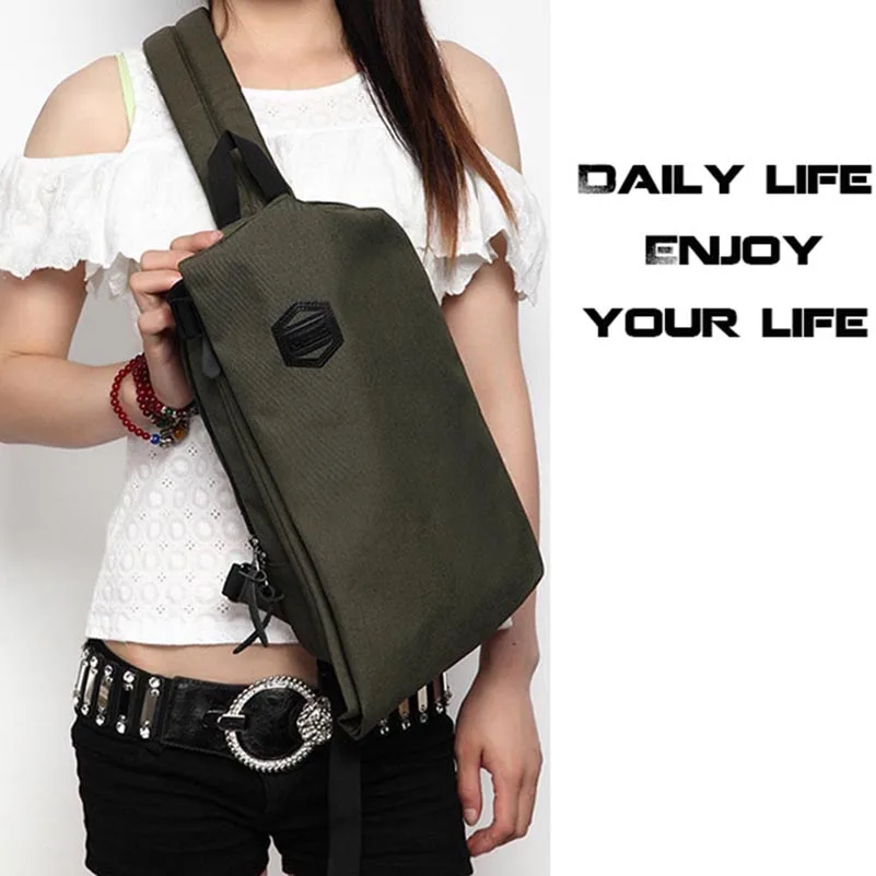 Мужская модная нейлоновая тканевая маленькая сумка с наплечной лямкой через