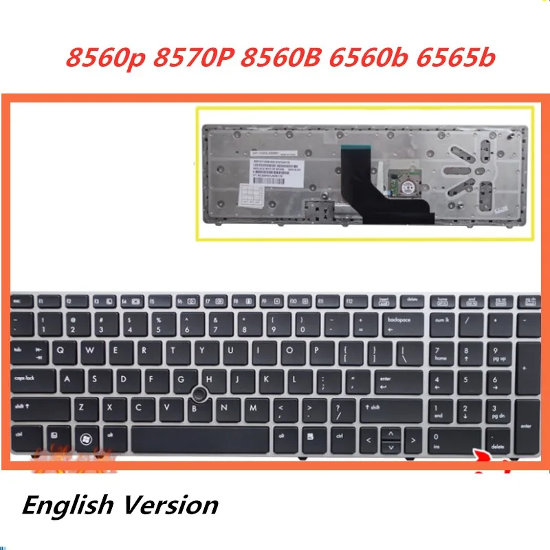 Английская клавиатура для ноутбука HP EliteBook 8560p 8570P 8560B 6560b сменная раскладка