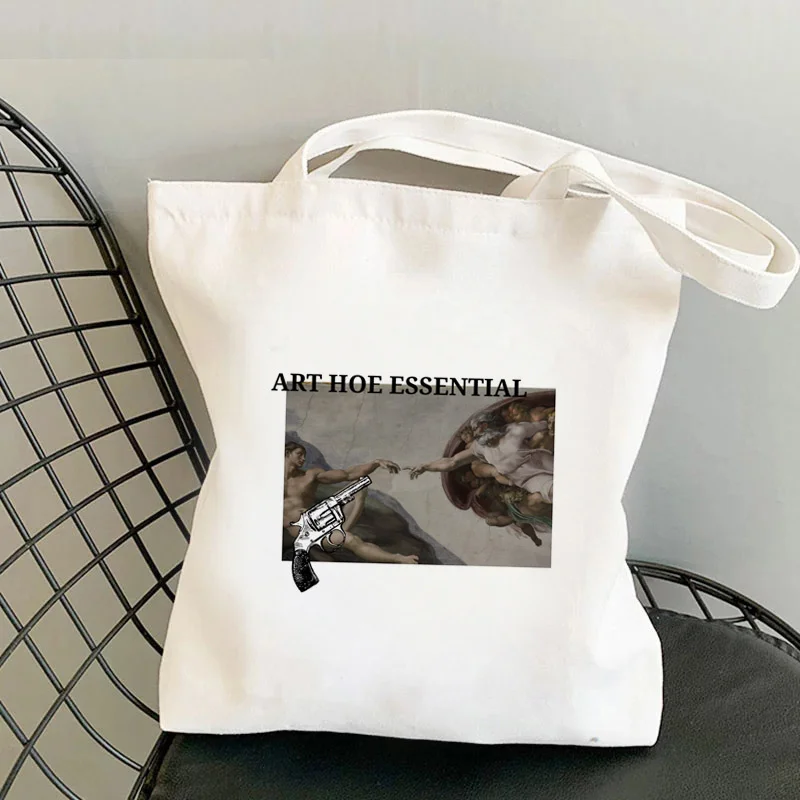 

Michelangelo shopping bag tote jute bag bolsa cotton handbag shopping bag cloth net string boodschappentas grab