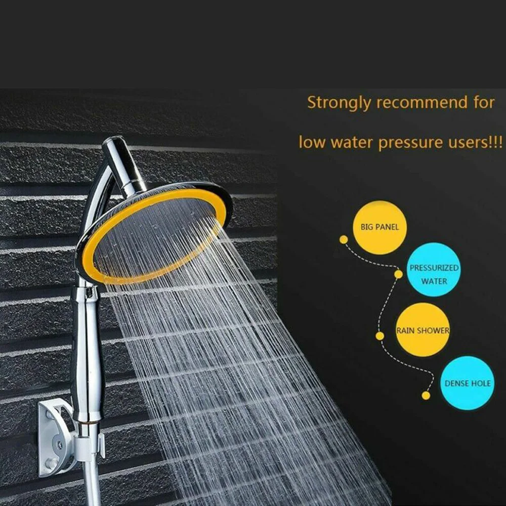 

Handheld Adjustable Round High Pressure Rainfall Rain Top Shower Head Bathroom Accessories