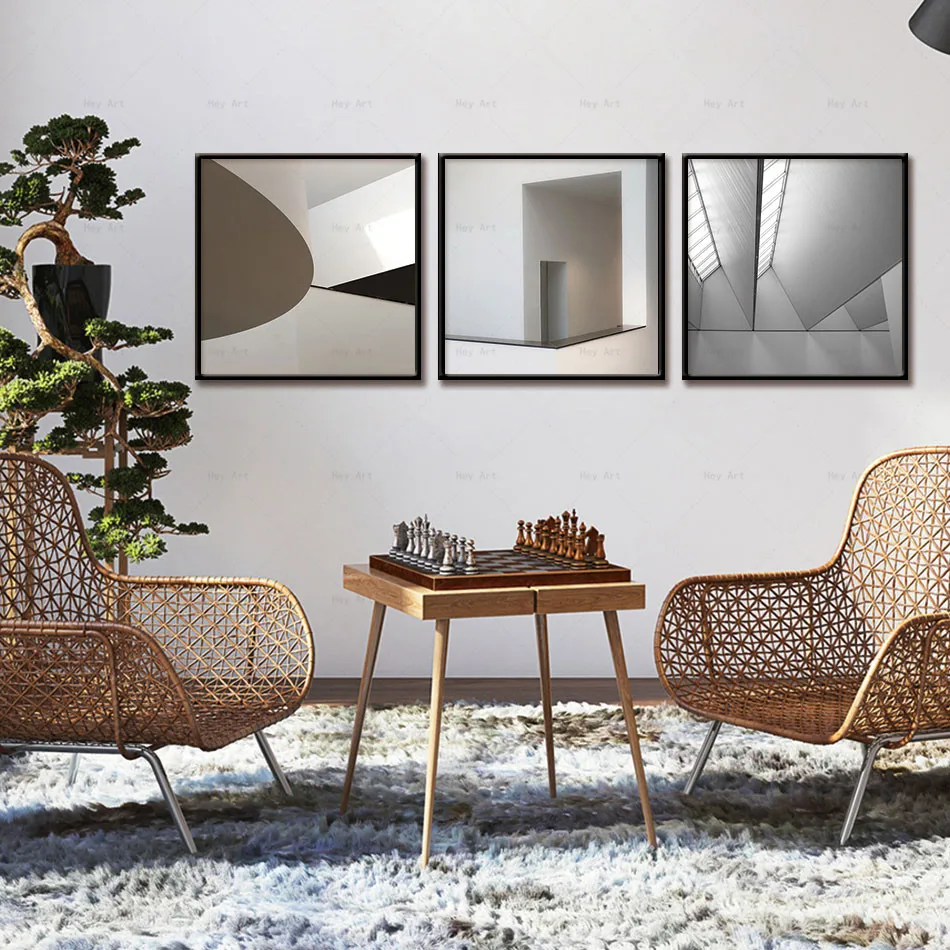 3 Панели холст для рисования лестниц и коридора Космический скандинавский