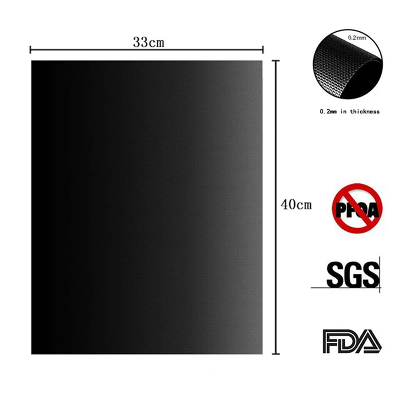 

Non Stick BBQ Grill Mat Reusable Baking Mats for Under Outdoor Grill BBQ Tools Cooking Grilling Sheet 33*40CM Kitchen Tools