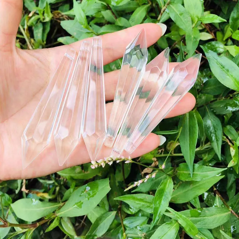 80 мм 20 шт. цветные кристаллические капельки AB бусины подвески для люстры призмы