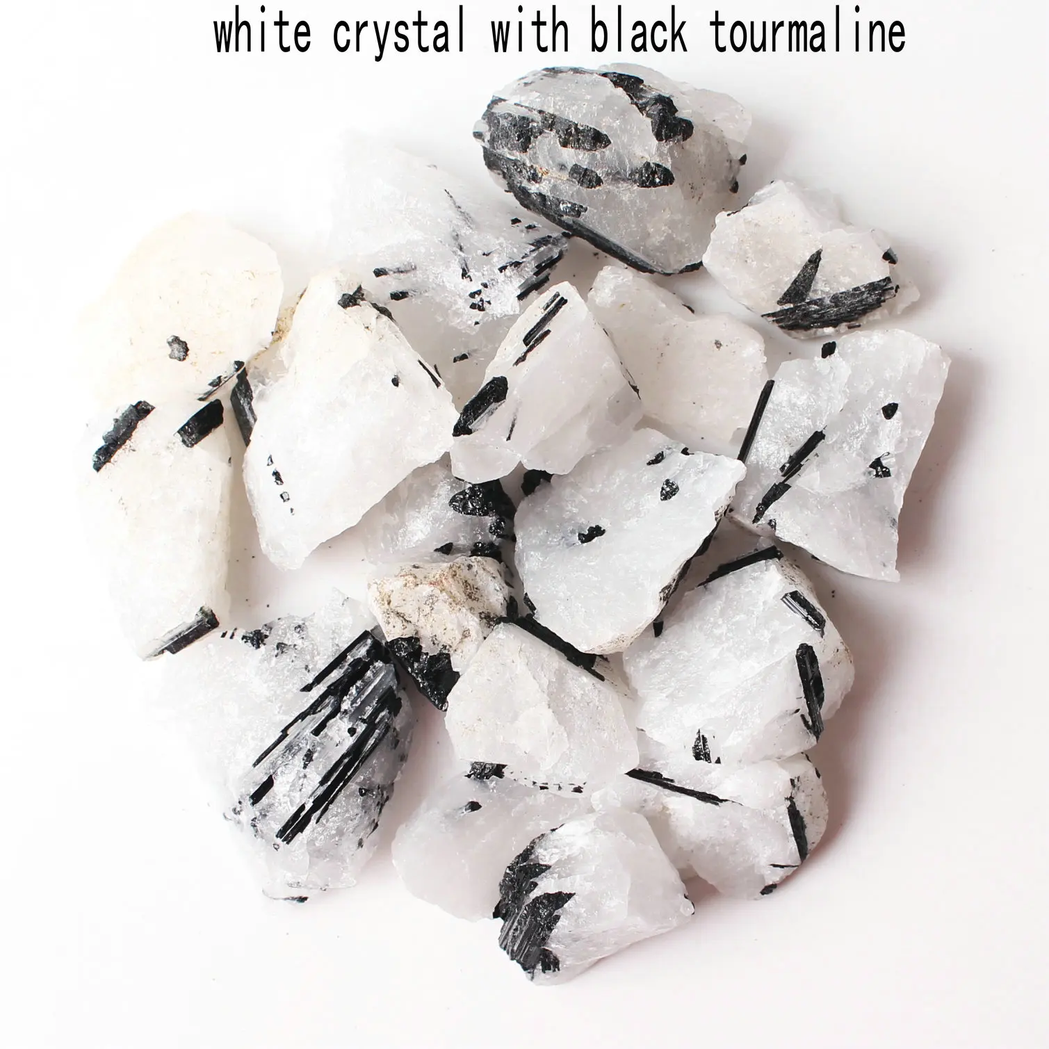 Quartz tourmaline 1 лот/100 г натуральный кристалл грубый камень научно-исследовательский образец минерала красочный кварцевый Целительный Декор рейки заживление - Цвет: Quartz tourmaline