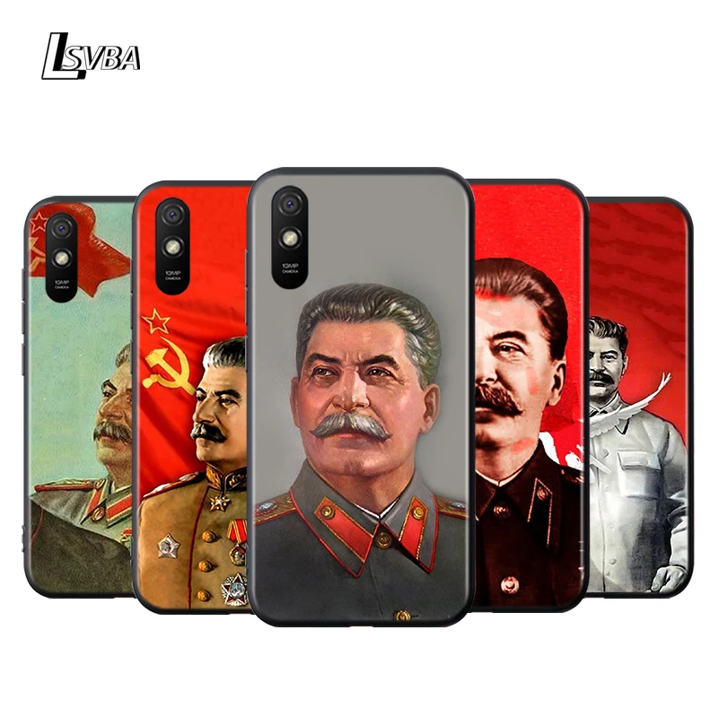 Сталин Советский Союз для Xiaomi Redmi K30 Ultra 10X 9C 9A 9 Prime GO K20 8A 8 7A 7 S2 6A 6 5 4X Pro 5G черный чехол