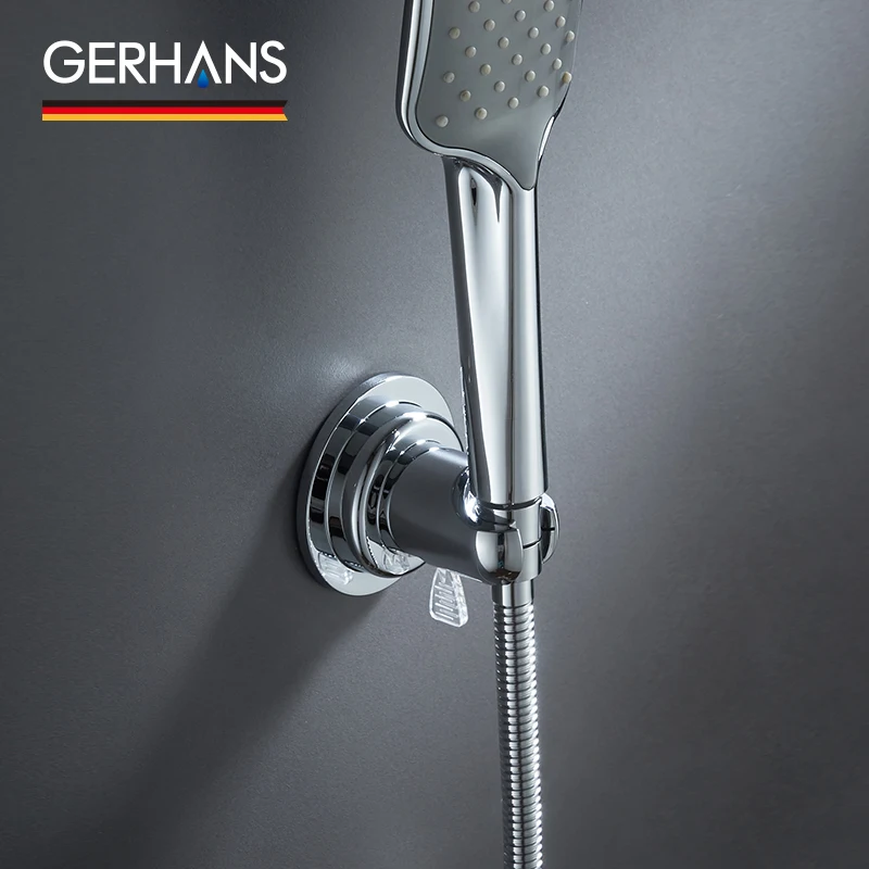 GERHANS Accessories K24016 Держатель для душевой лейки на вакуумных присосках Цвет: Хром |