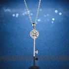 Женское колье из серебра 925 пробы, с муассанитом 1 карат