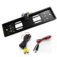 auto parktronic eu car license plate frame hd night vision car rear view camera reverse rear camera with 4 led light