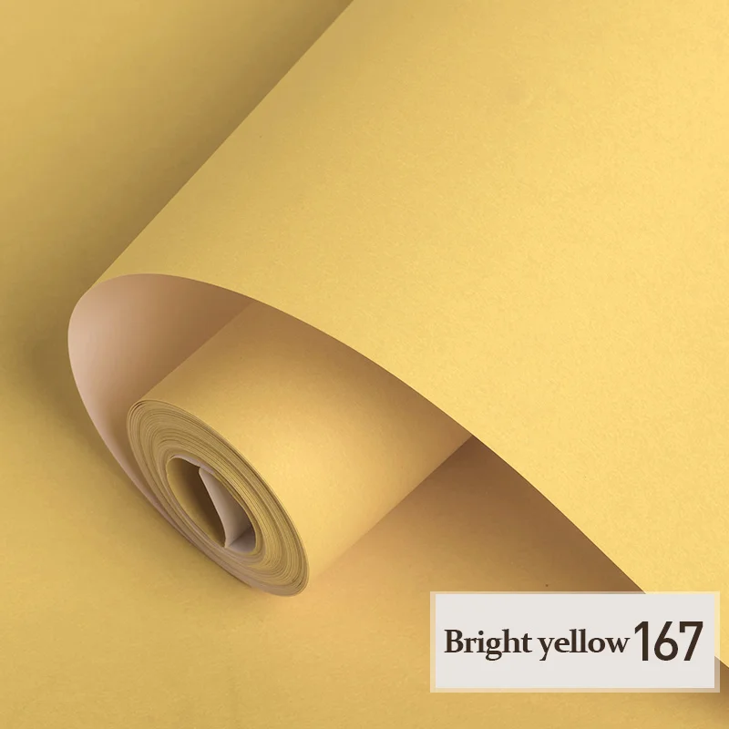 

[Waterproof and antifouling] Ginger Bright yellow champagne wallpaper ins net red nonwoven wallpaper wallpaper plain wild
