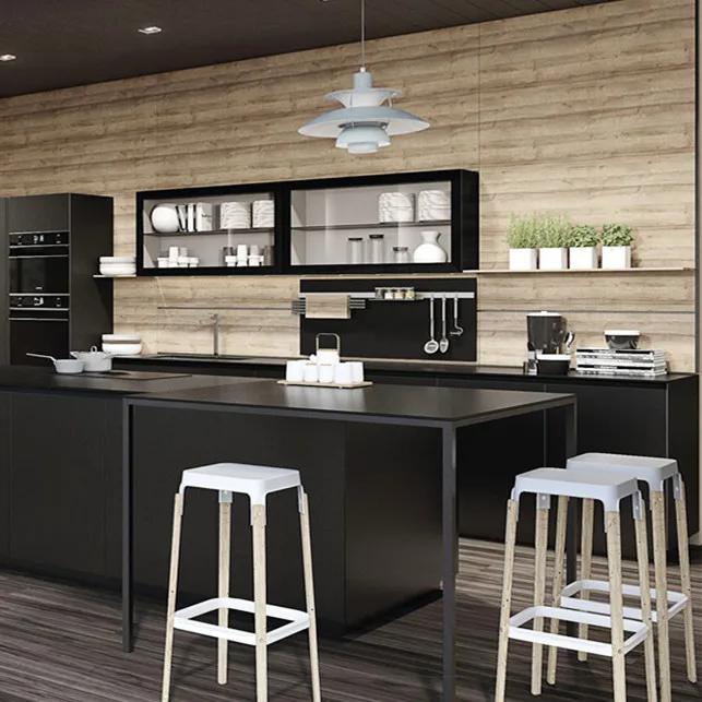 Кухонный шкаф из твердой древесины с матовым покрытием и немецким лаком |