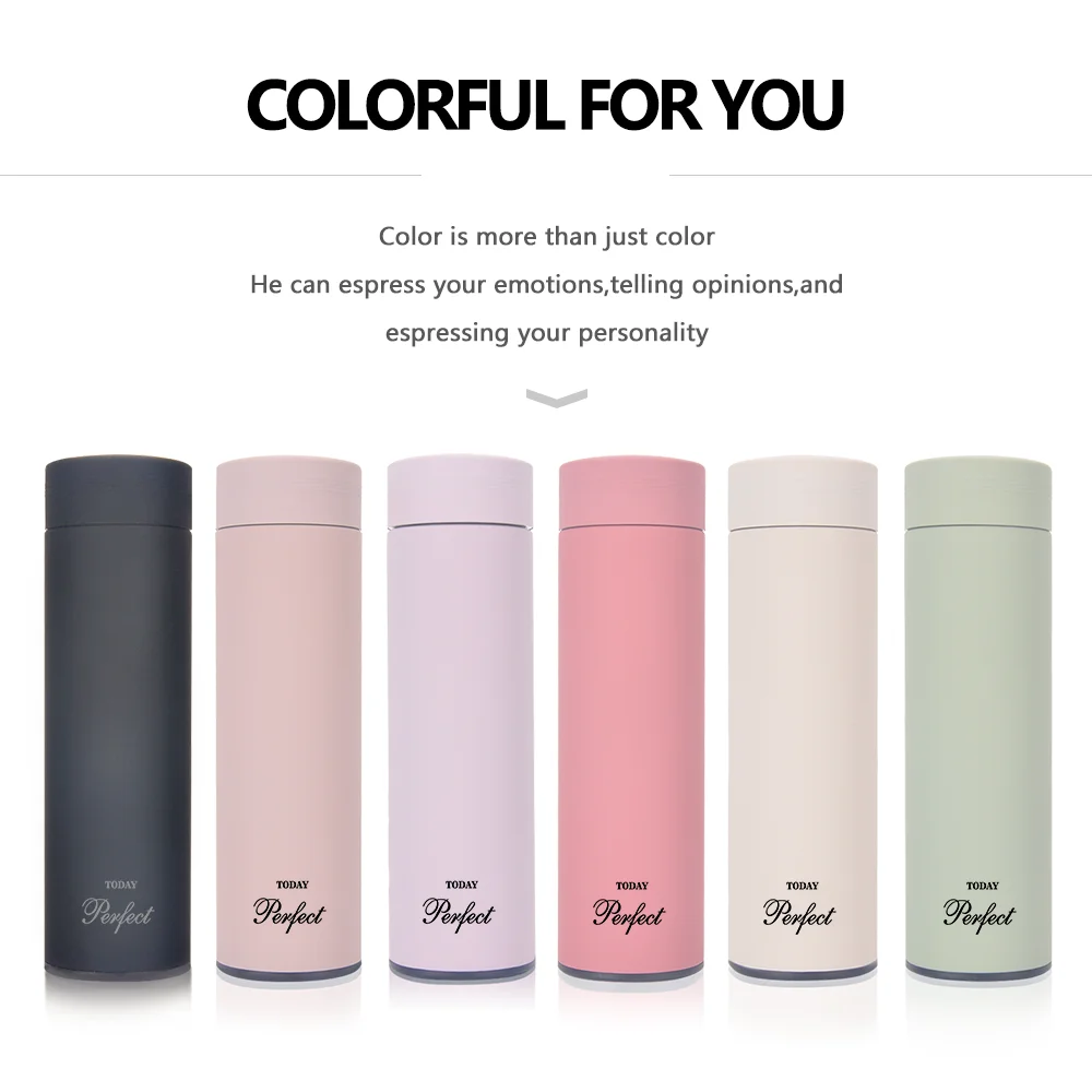 450 мл простой дизайн красочные термос для горячей воды кафе нержавеющая сталь