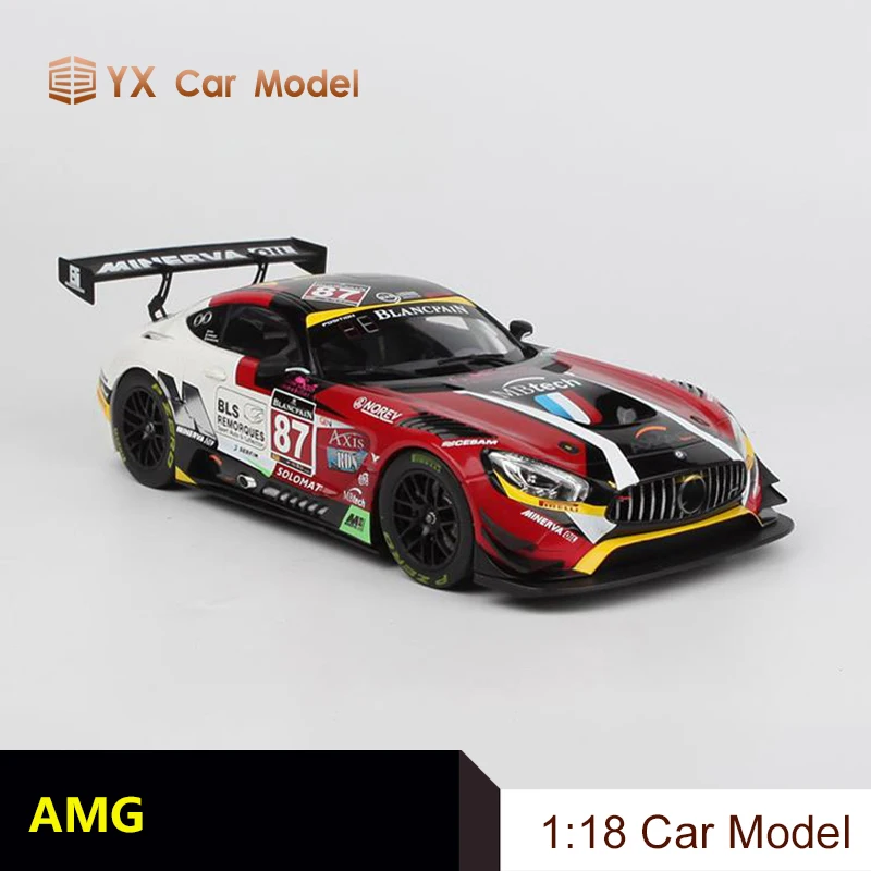 

2016 AMG GT3 AKKA NOREV original 1:18 Blancpain GT race simulation alloy car model